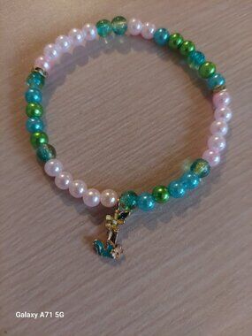 Handcrafted Beaded Charm Bracelet